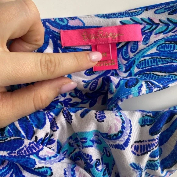 Lilly Pulitzer Medium M Bird Is The Word Sloane Maxi Dress Blue Coastal Beach - Picture 3 of 13